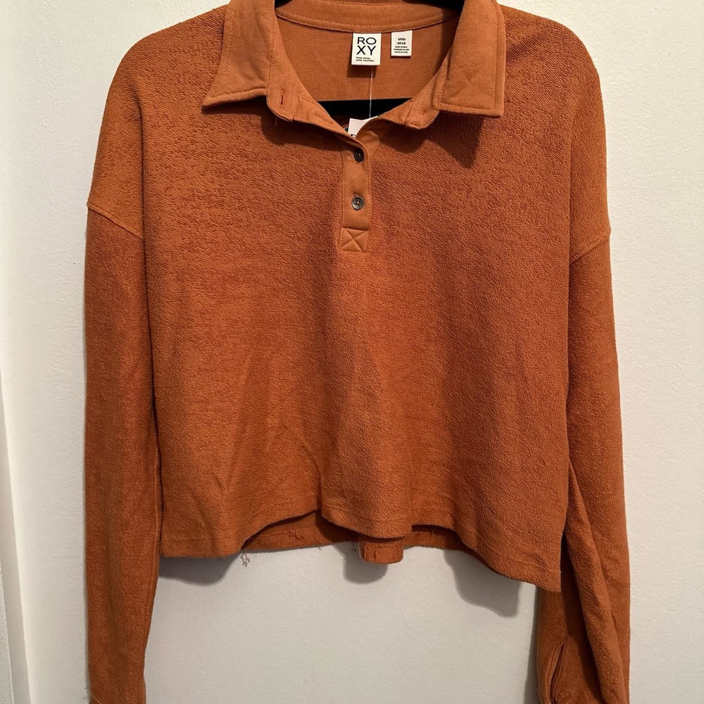Roxy Women's Rust Button Down Shirt NWT